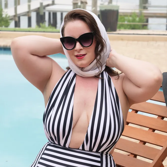 Mandy Brooke in a swim suit.